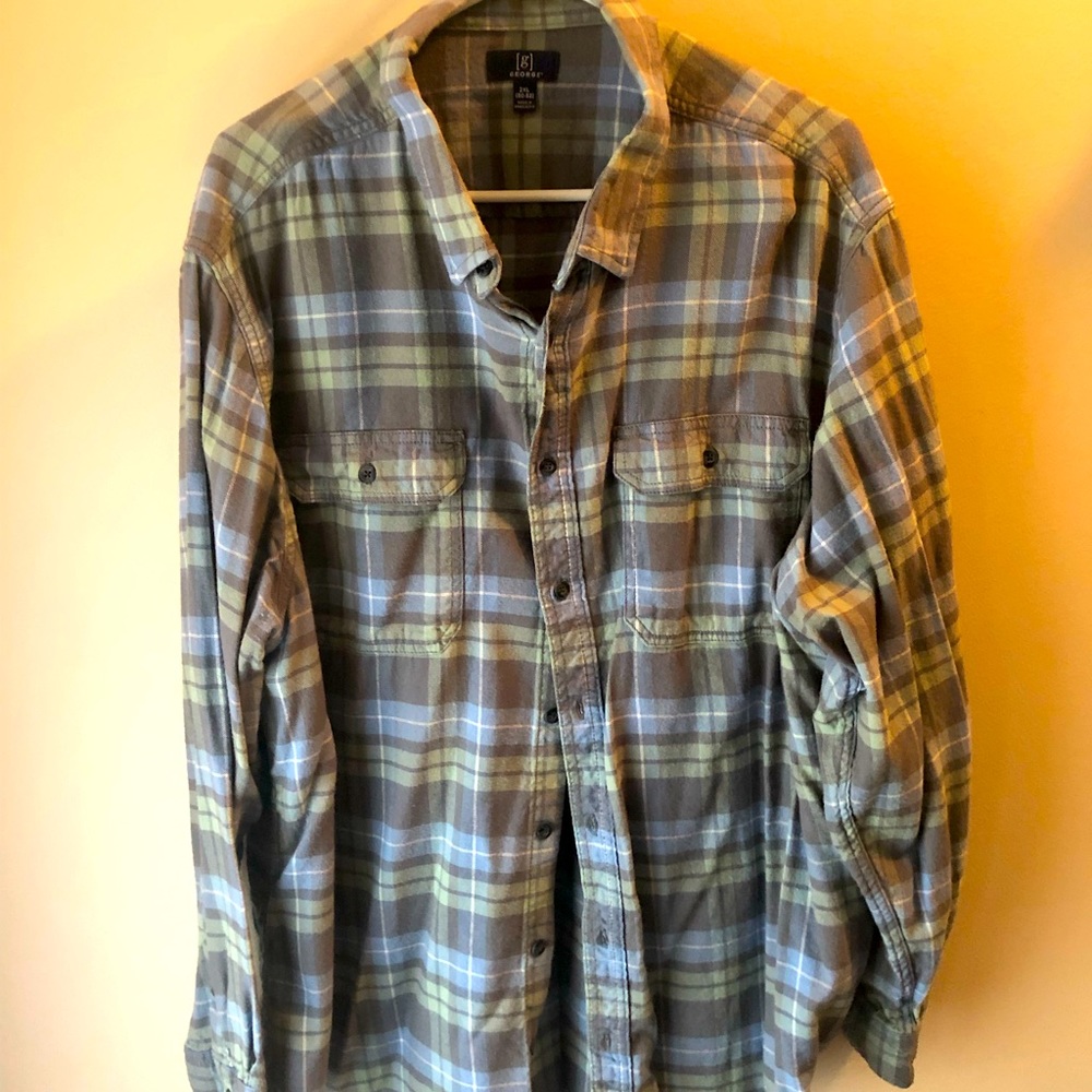 Men’s flannel button-down shirt